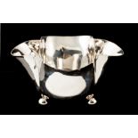 A SILVER VICTORIAN BOWL, with flared rim,