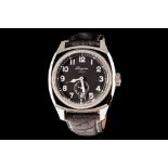 A GENTS LONGINES WRIST WATCH, automatic, Heritage series 1935, stainless steel, with black face,