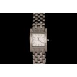 A LADIES LONGINES WRIST WATCH, in stainless steel,