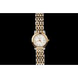 A LADIES BIMETAL RAYMOND WEIL GENEVE WRIST WATCH,