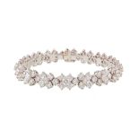 A DIAMOND BRACELET BY GRAFF, set throughout with round brilliant cut diamonds of approx 15.