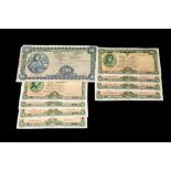IRISH LADY LAVERY £1 BANKNOTES; 8 notes 1972 and 1976 EF - UNC,