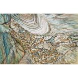 NORA LOUTH (Ireland, 20th Century) Beach Stones, Co. Wicklow Watercolour 11x16''