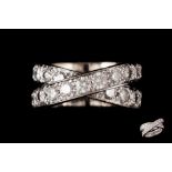 A DIAMOND DRESS RING BY CARTIER, Etincelle de Cartier ring set with diamonds of approx. 2.