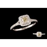 A DIAMOND SOLESTE RING BY TIFFANY & CO,