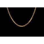 A 15CT GOLD ROPE LINK CHAIN