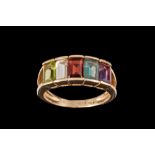 A MULTI GEM RING,