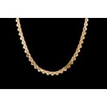 A 14CT GOLD FETTER LINK COLLAR