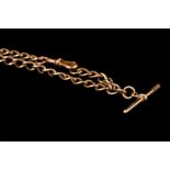 AN 18CT GOLD ALBERT CHAIN,