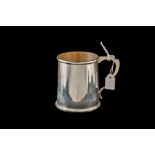 A SILVER CHRISTENING MUG,