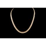 AN 18CT GOLD SNAKE NECKLACE, 27.6gms