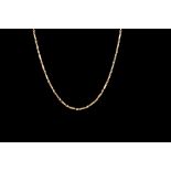 A 15CT GOLD FETTER LINK MUFF CHAIN