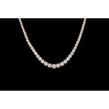 A DIAMOND RIVIERE NECKLACE, of approx. 23.00ct in total G-I SI