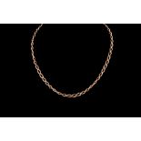 A 9CT GOLD CHAIN, 18.