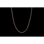 A 9CT GOLD BELCHER LINK MUFF CHAIN,