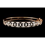 A DIAMOND HINGED BANGLE, set with diamonds of approx. 2.00ct in total.