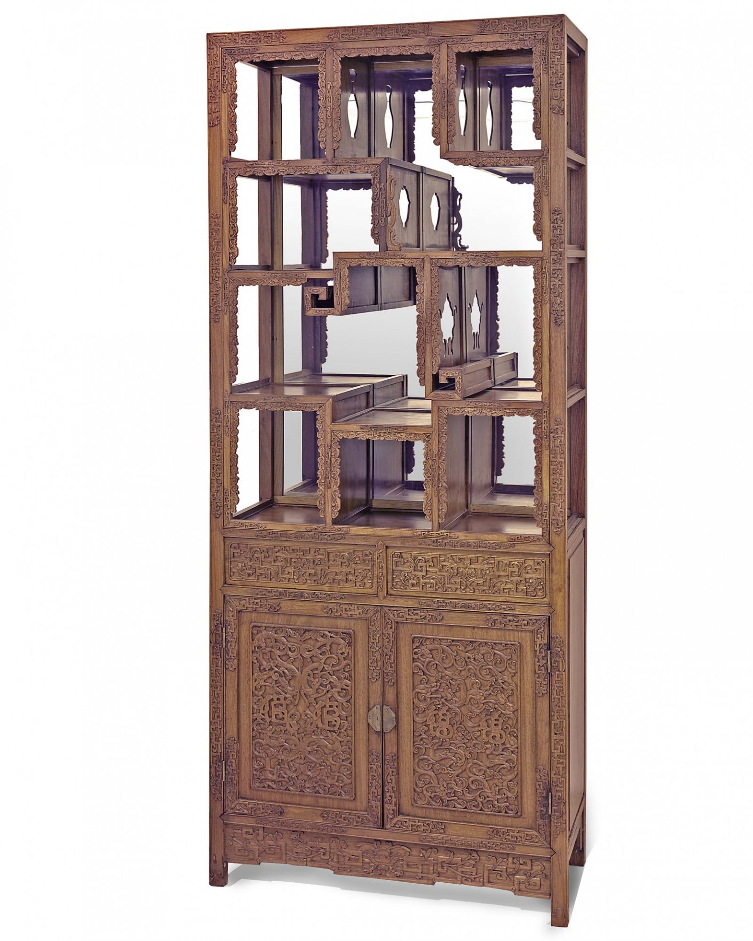 A Chinese yumu display cabinet, duobaoge