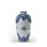 A Chinese blue and white slender ovoid jar and cover