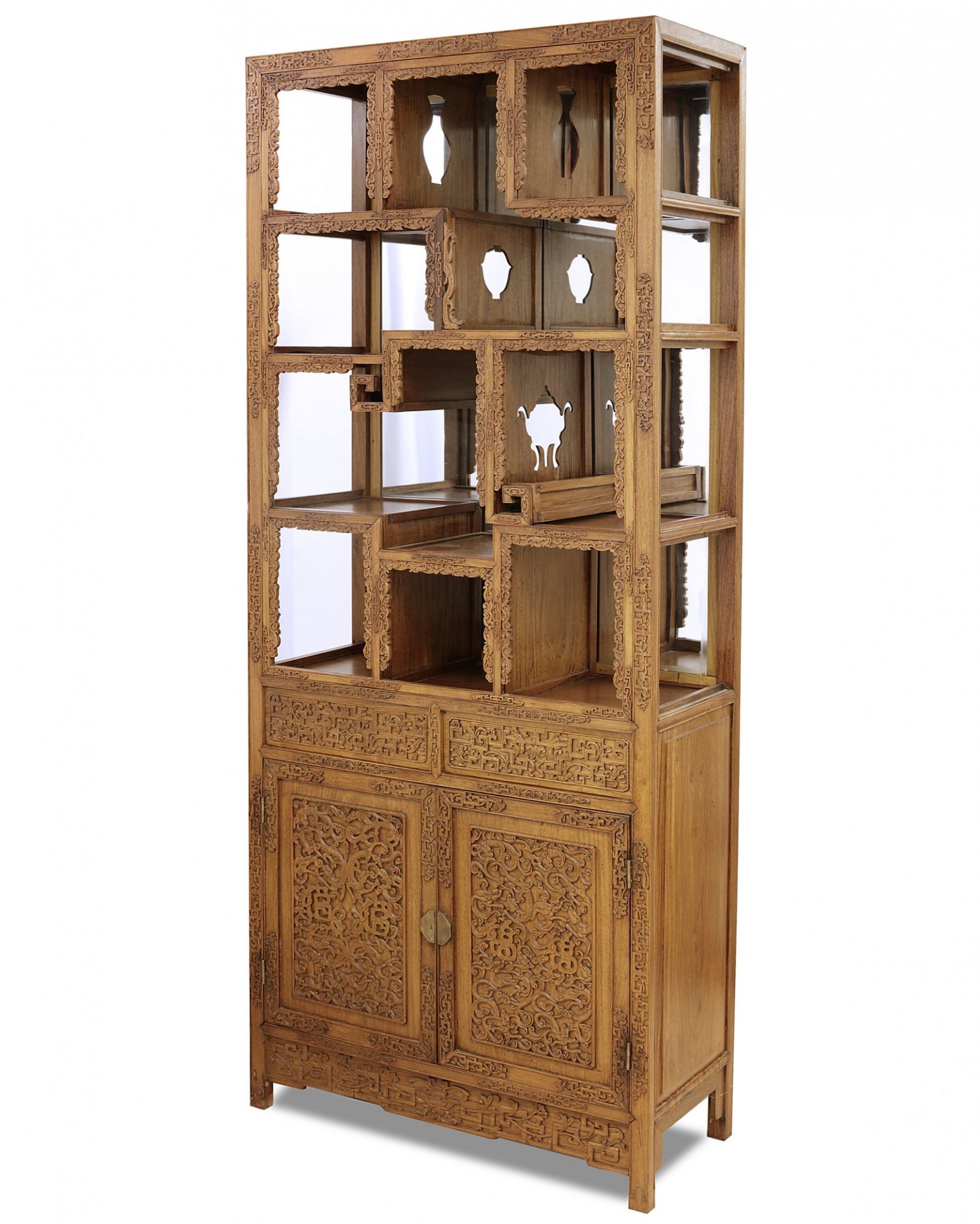 A Chinese yumu display cabinet, duobaoge - Image 2 of 2