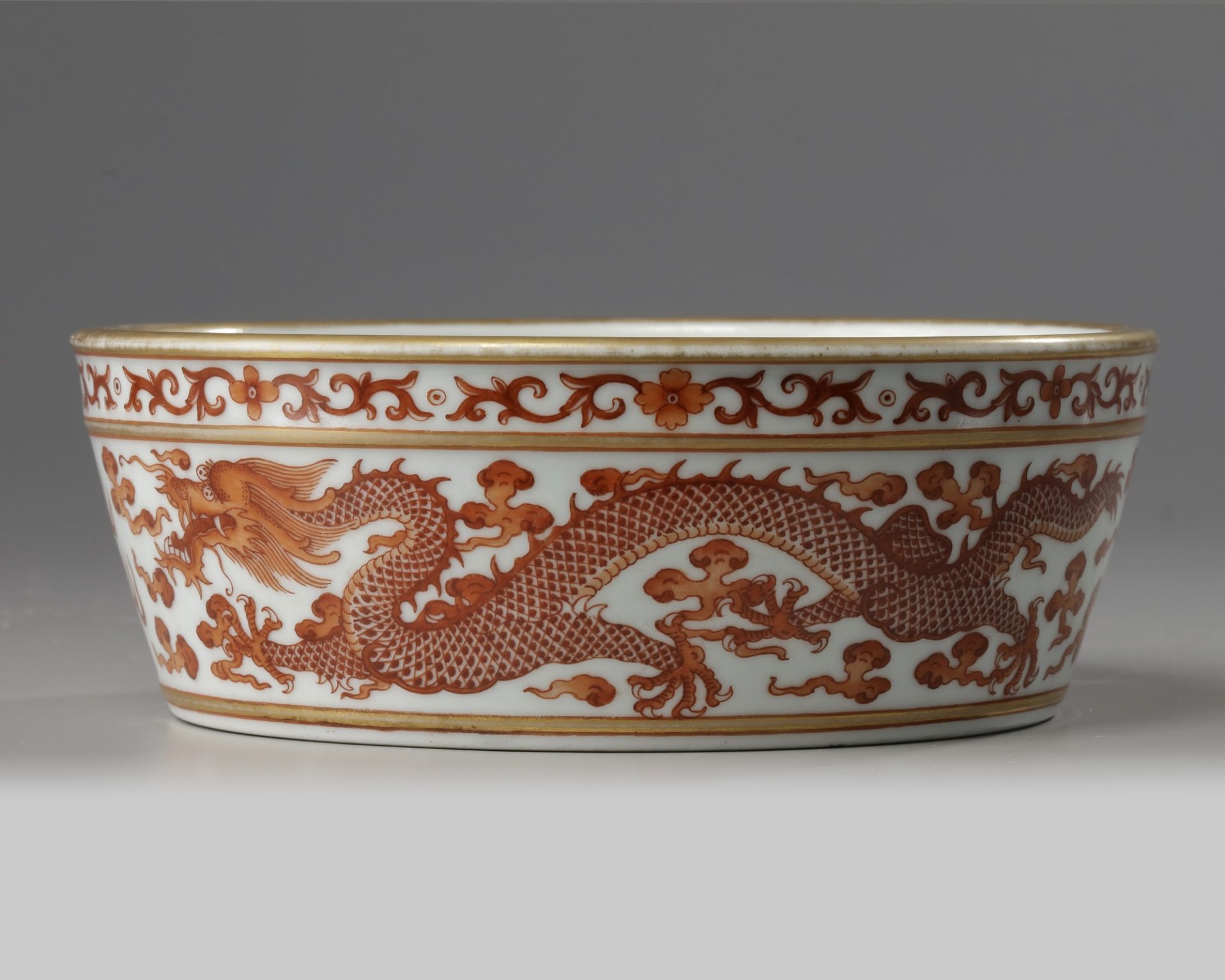 A Chinese iron-red-decorated 'dragon' bowl