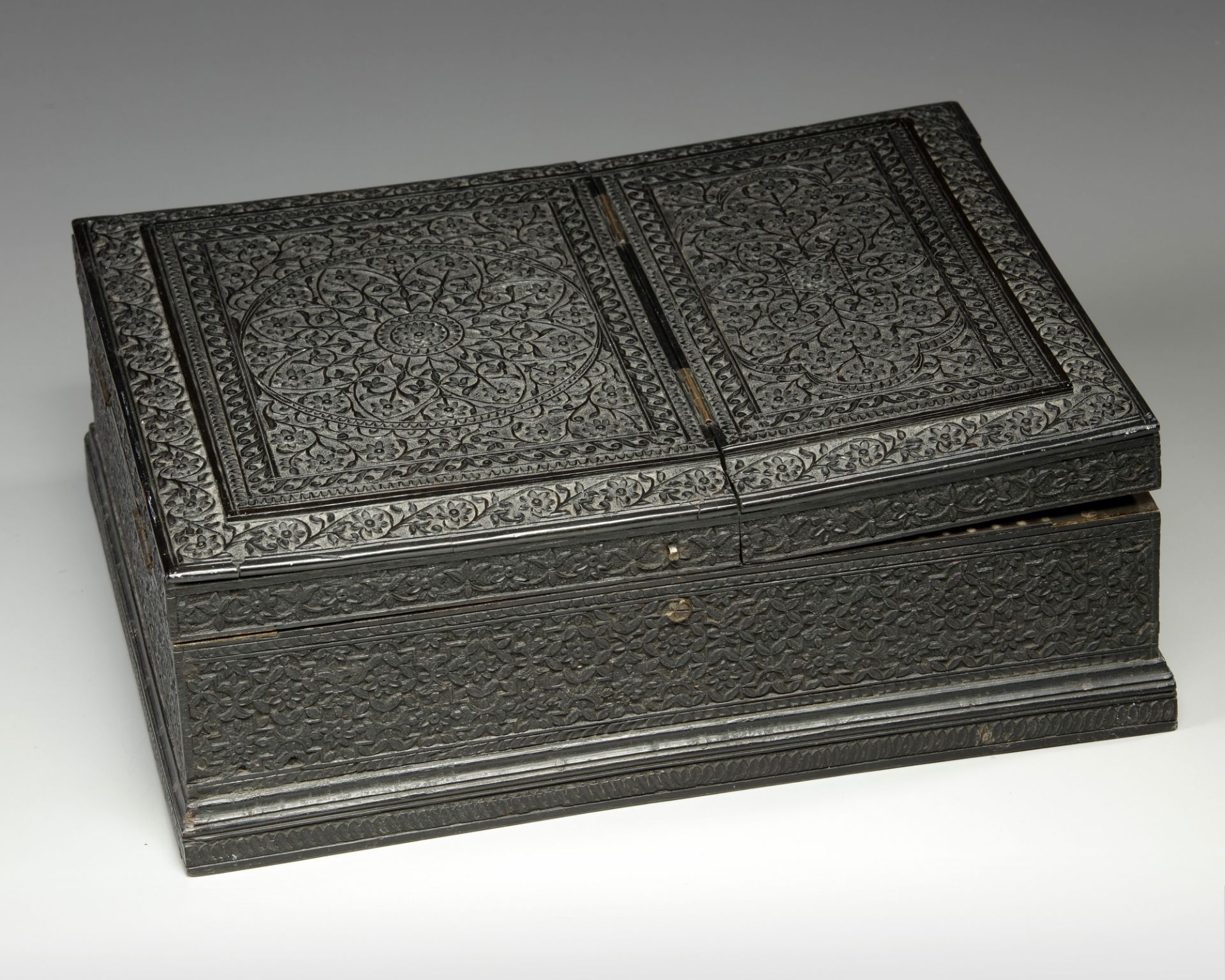 An Islamic lacquer wooden box