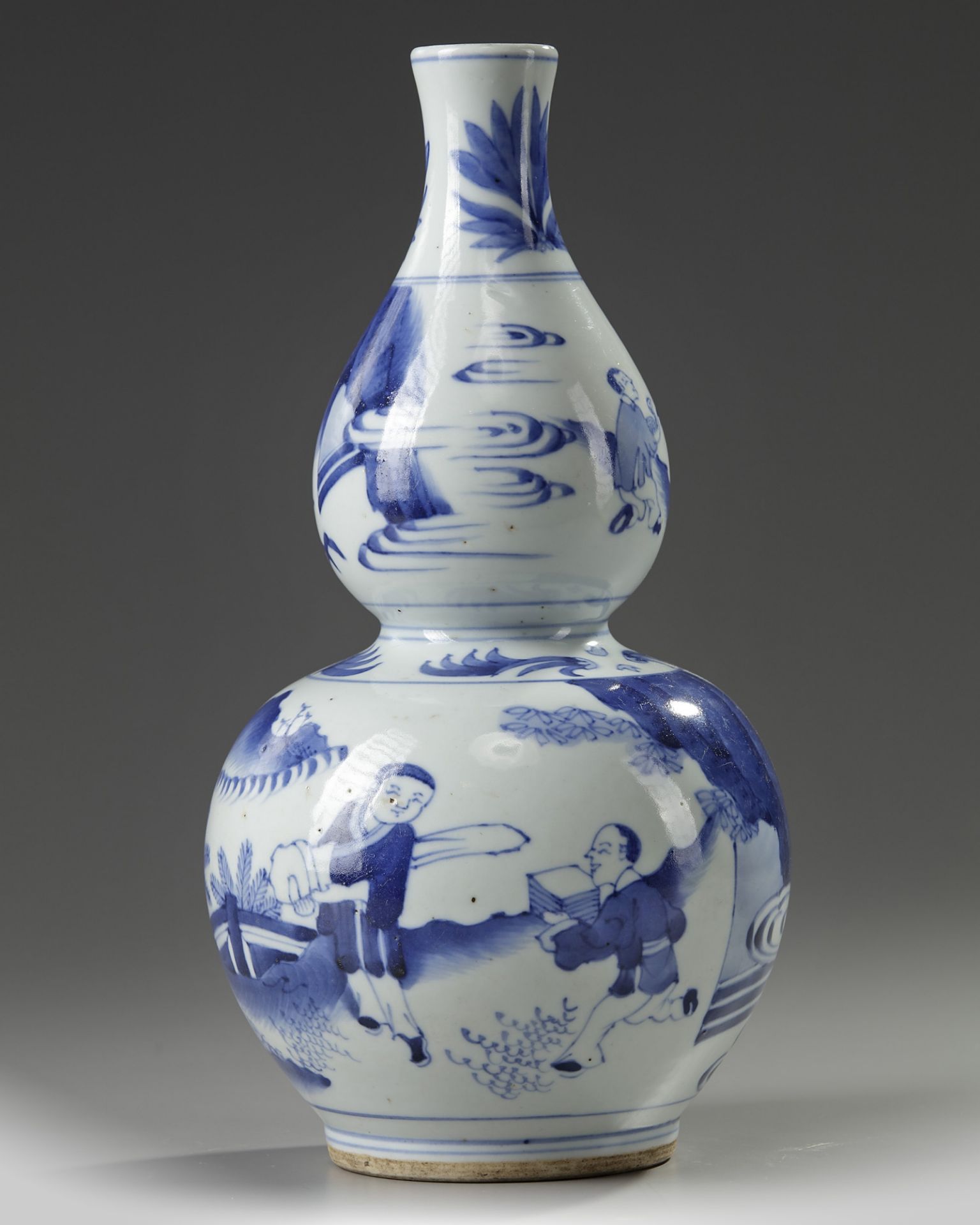 A Chinese blue and white double-gourd vase - Bild 5 aus 5