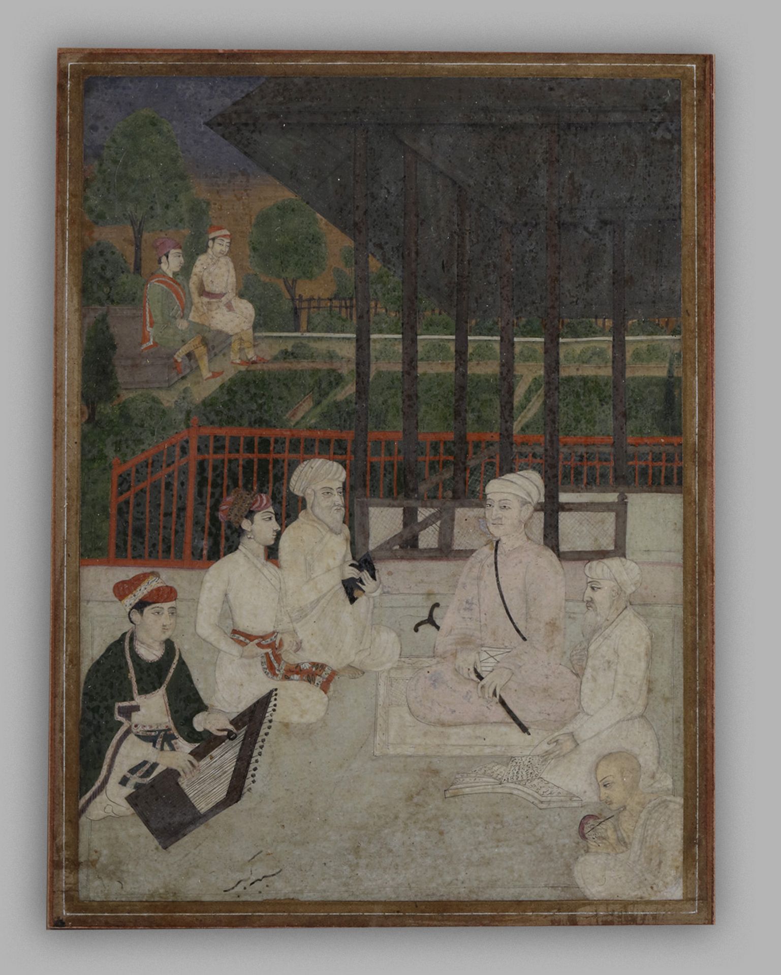 A Moghul painting depicting various figures