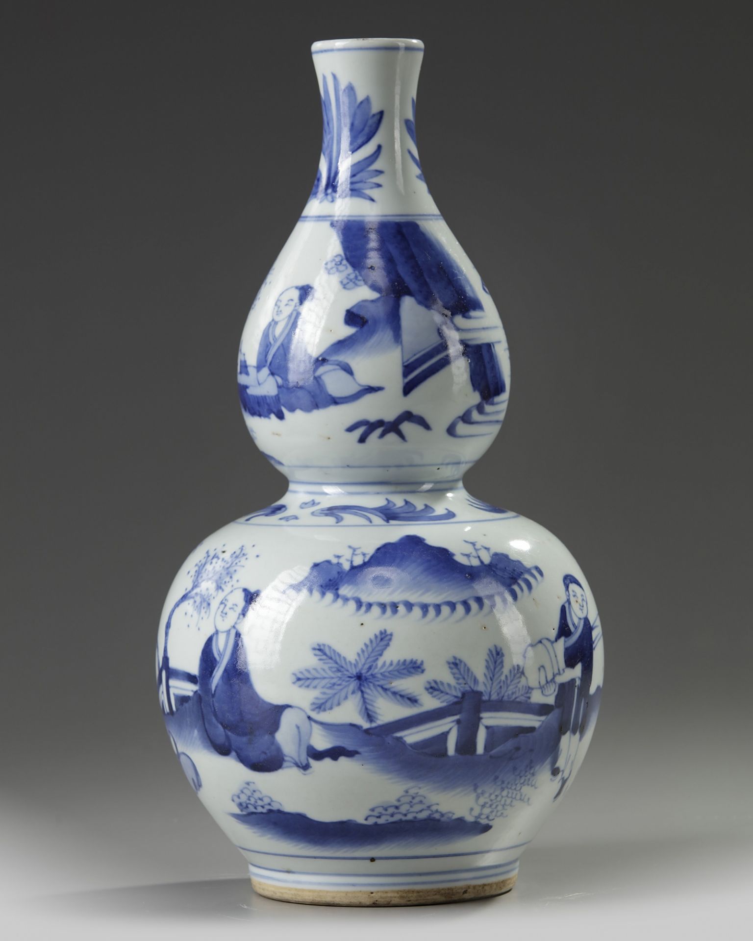 A Chinese blue and white double-gourd vase - Bild 4 aus 5