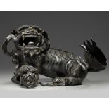 A Chinese bronze Buddhist lion