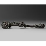 A Chinese hardwood ruyi-sceptre