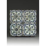 Four Iznik Syrian tiles