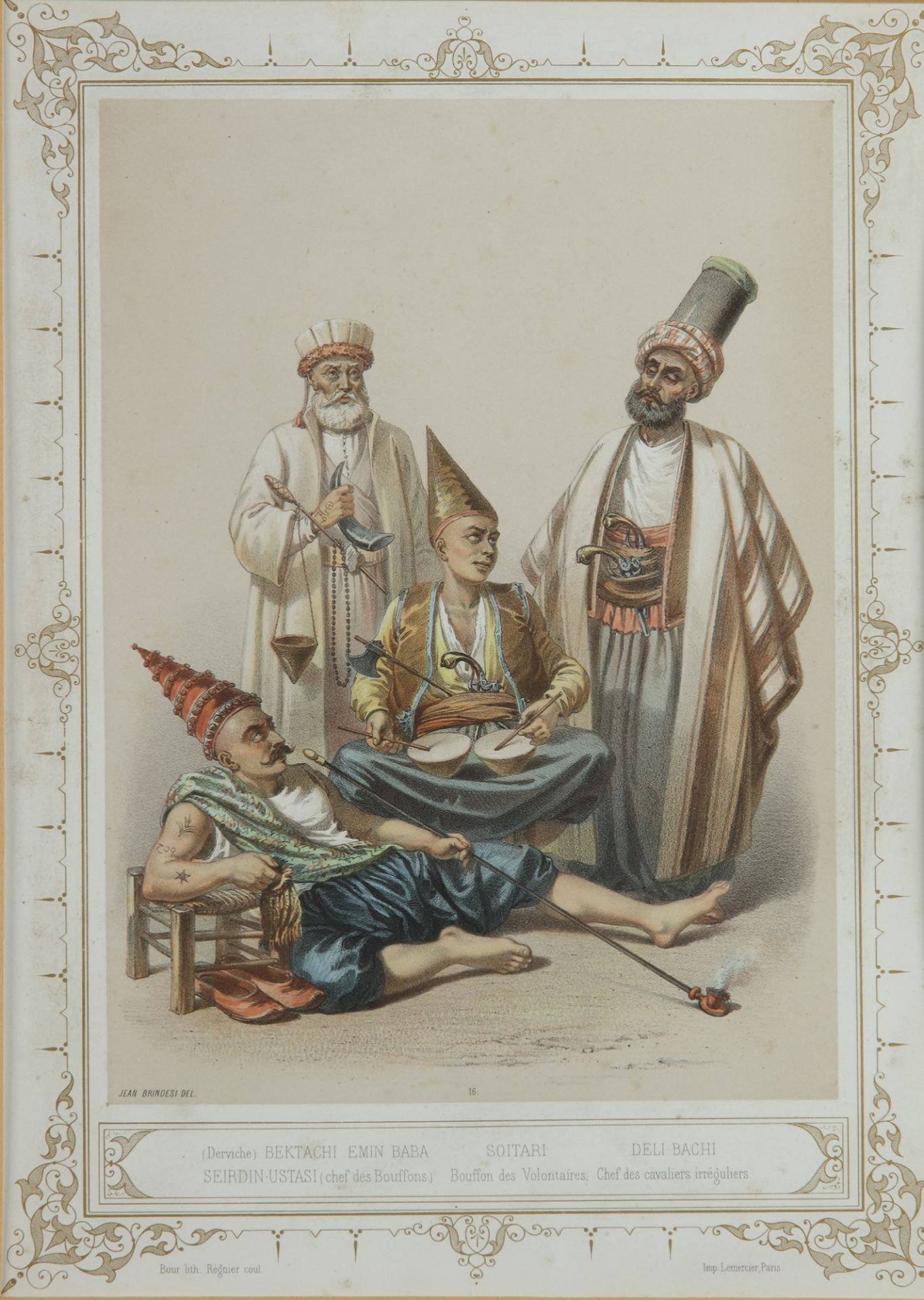 Two prints depicting officials from the Court of Mahmud II - Bild 3 aus 3