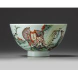 A Chinese famille verte bowl