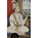 A portrait of the Mughal Emperor.