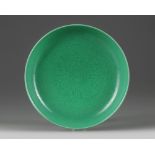 A Chinese green-glazed dish