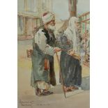 A painting depicting two beggars