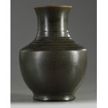 A Chinese tea dust glazed vase