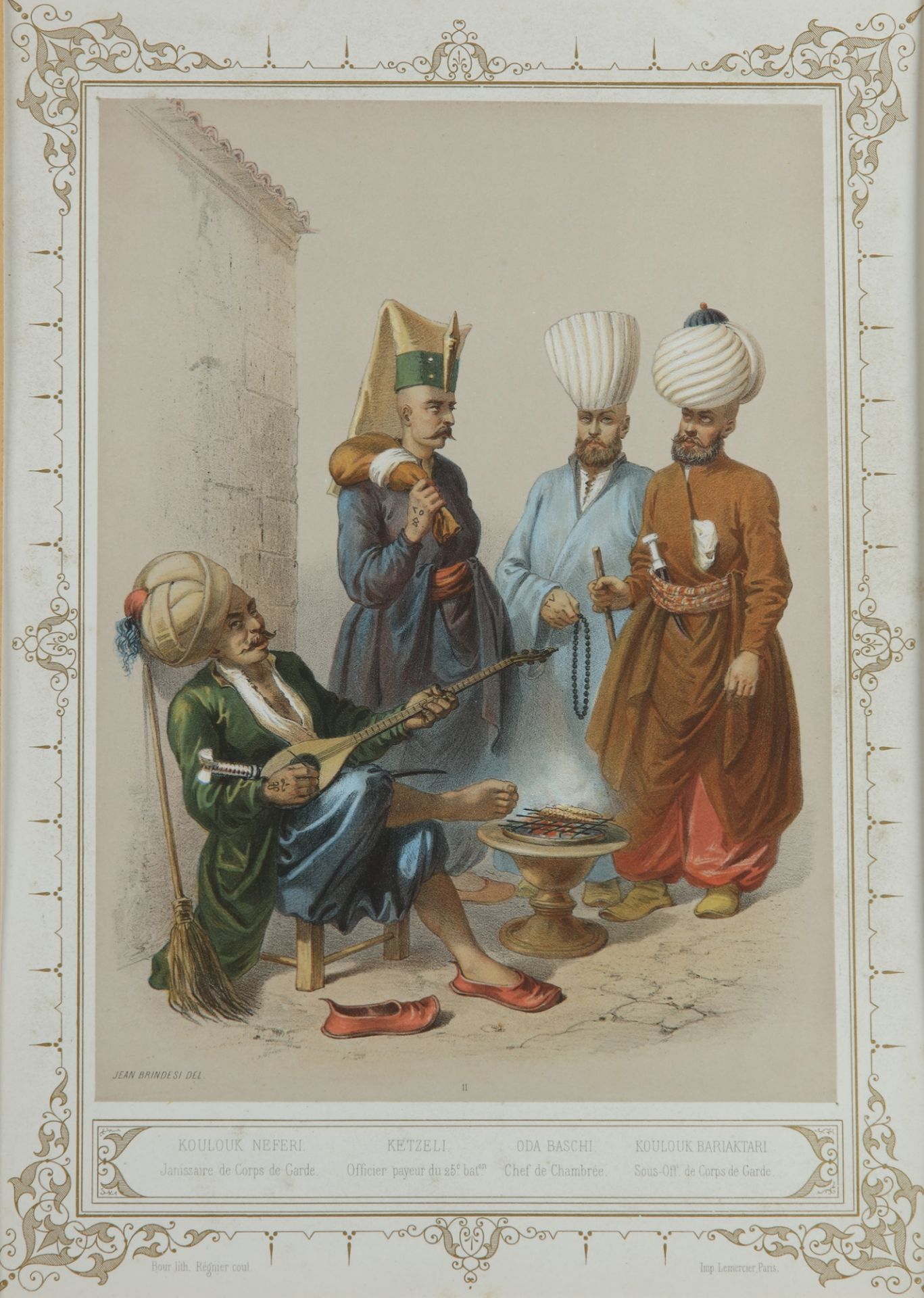Two prints depicting officials from the Court of Mahmud II - Bild 2 aus 3
