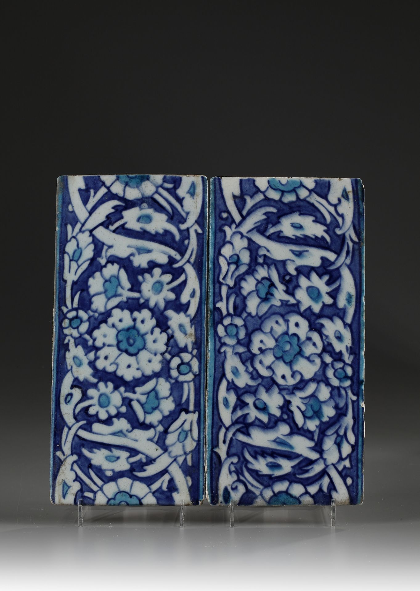 A pair of Iznik pottery tiles - Image 2 of 2