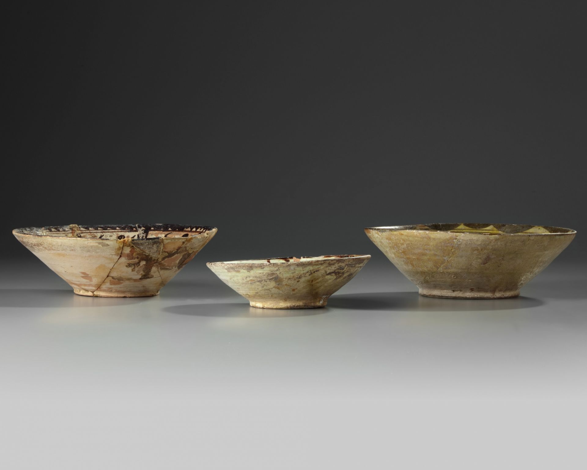 Three Islamic pottery bowls - Image 2 of 2