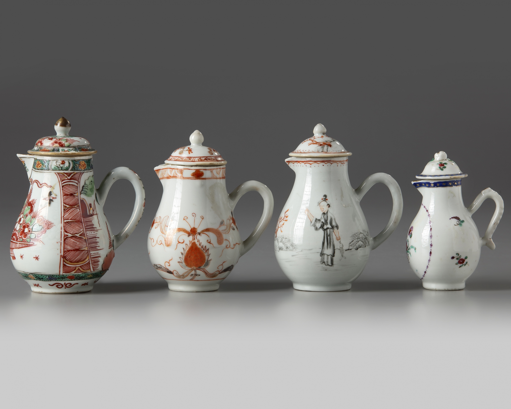 Four Chinese milk jugs and covers - Image 3 of 5