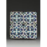 Four Damascus pottery tiles