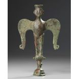 An Islamic Seljuq bronze angel finial Al Buraq