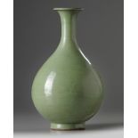 A Chinese celadon glazed pear-shaped vase, yuhuchunping
