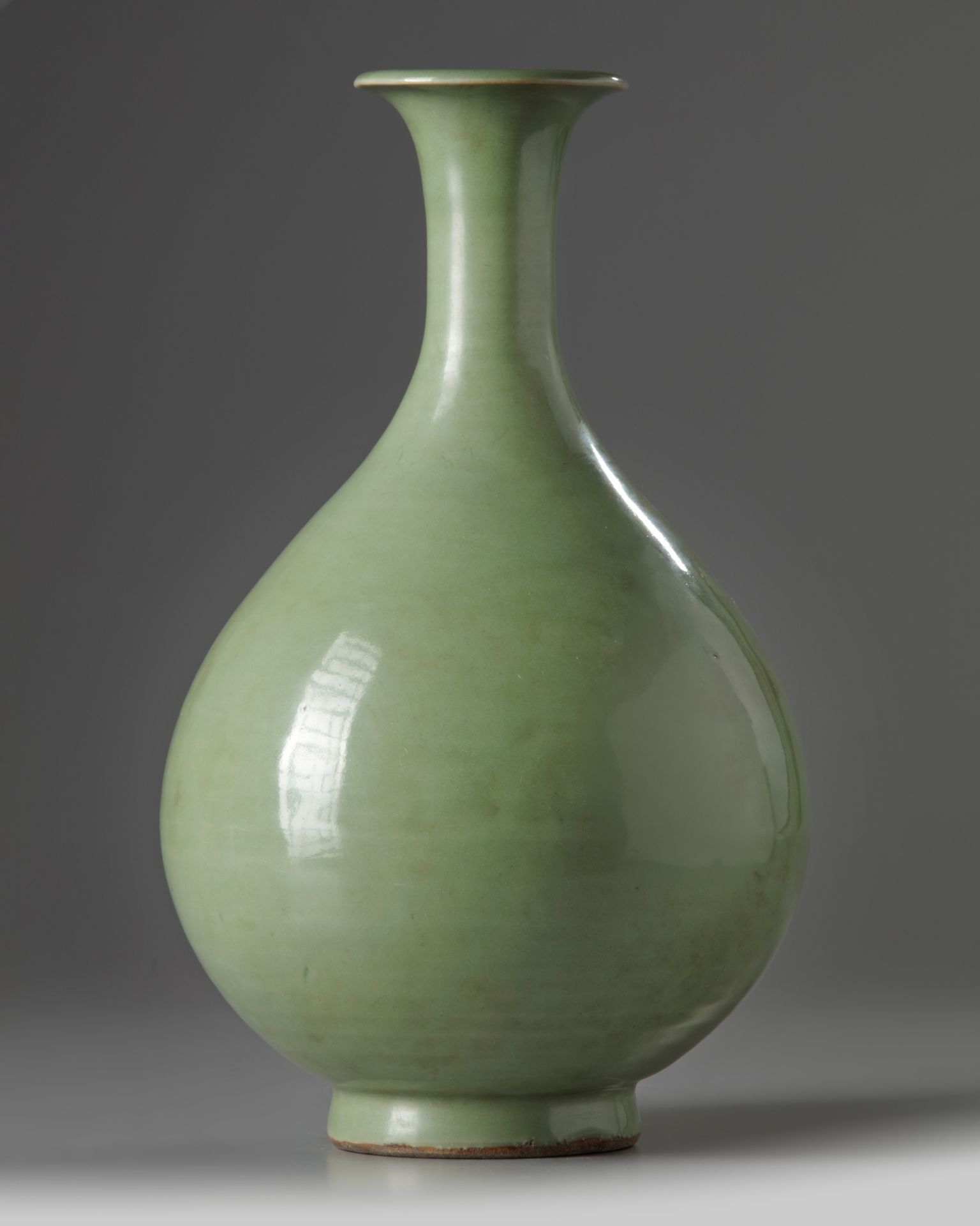 A Chinese celadon glazed pear-shaped vase, yuhuchunping