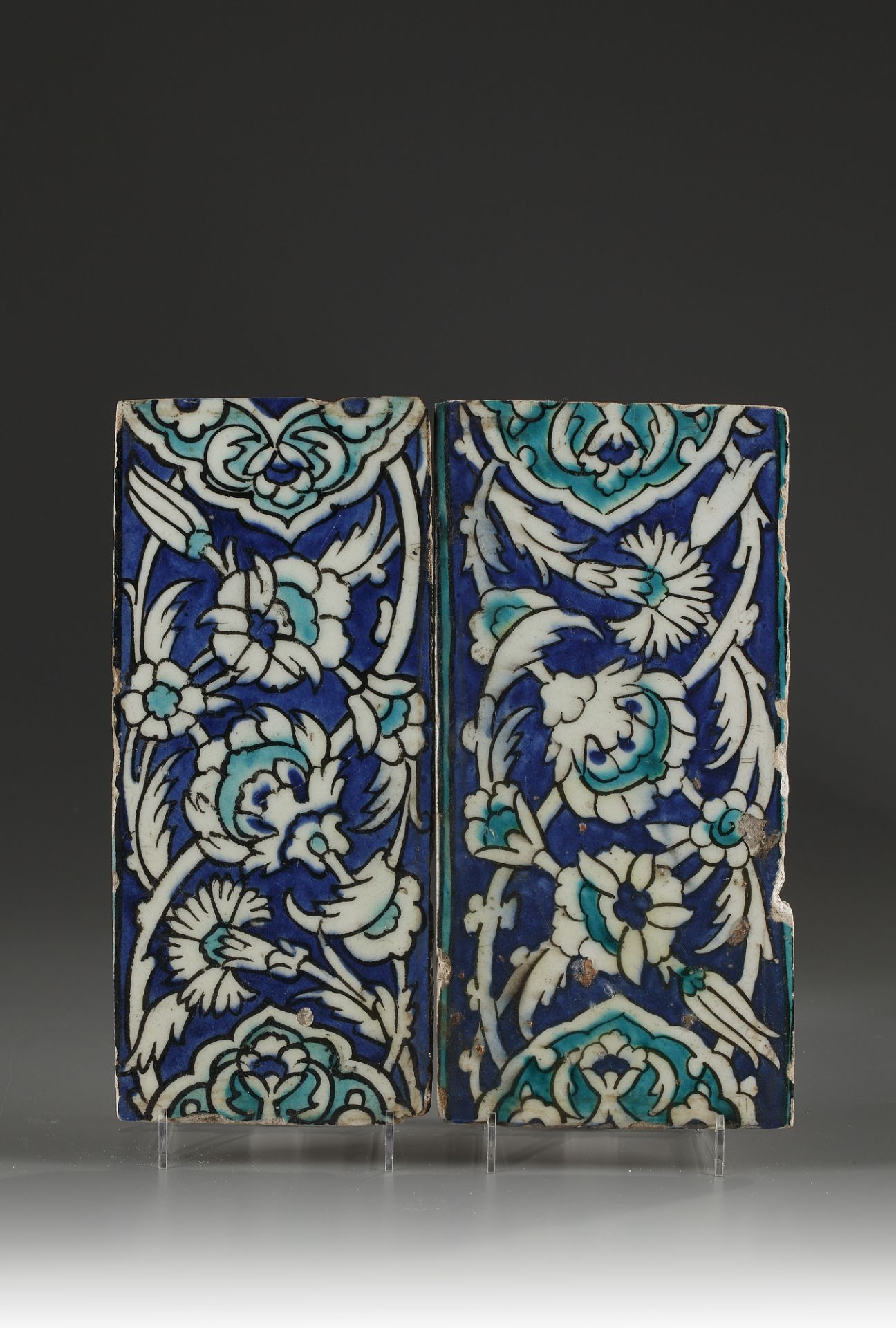 A pair of Damascus pottery tiles - Bild 2 aus 2