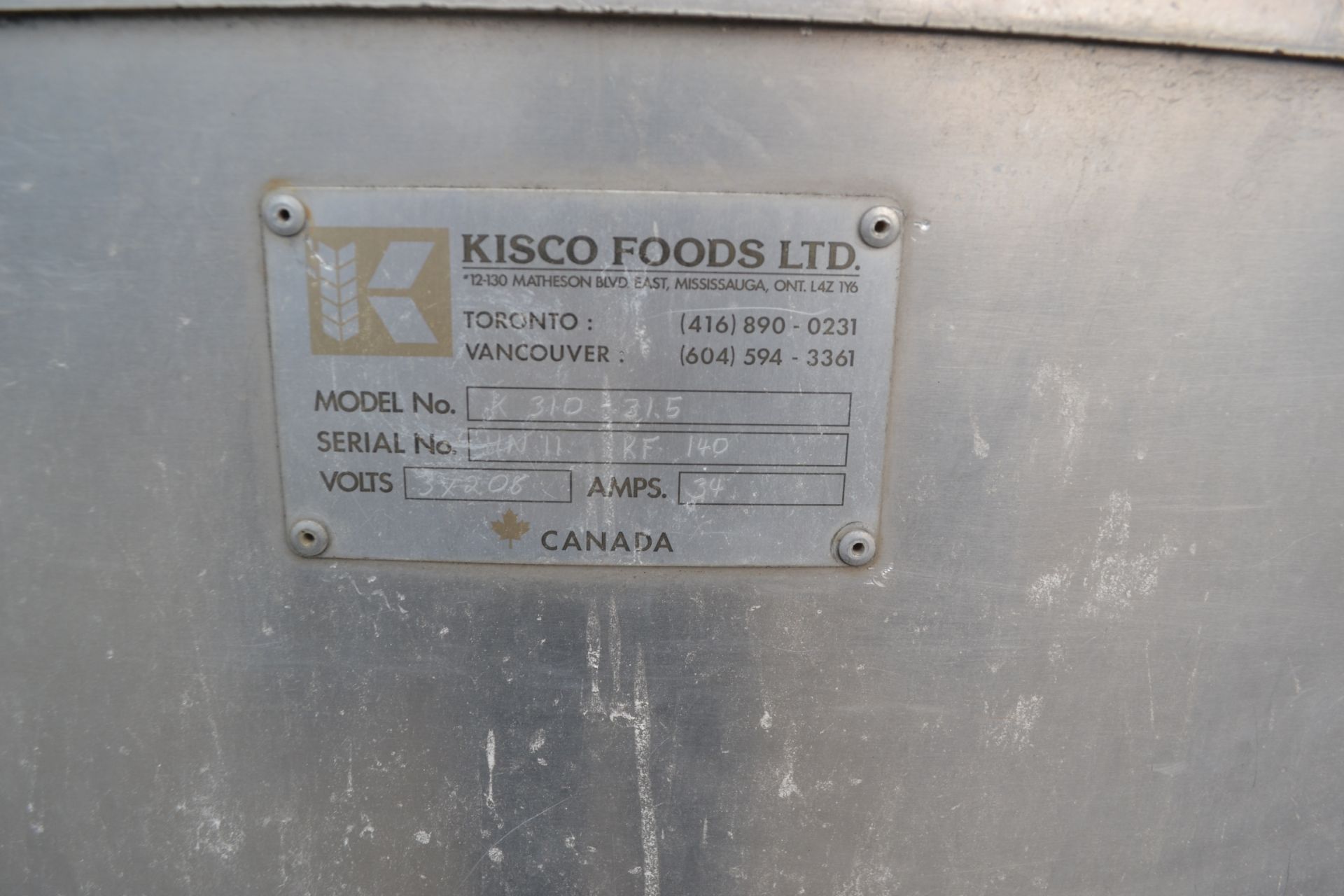 Kisco Foods Manufacturing model K310-31.5 Stainless Steel Bolt Together Silo - Image 3 of 4