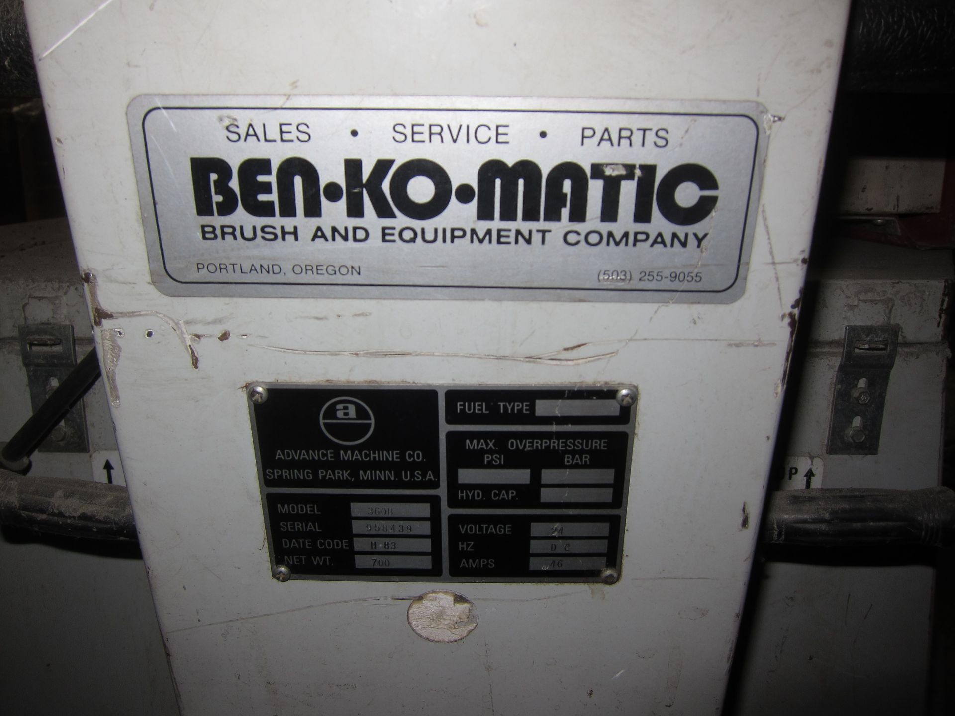 1983 Ben-ko-Matic Retriever 360B Floor Sweeper by Advance - Image 7 of 7