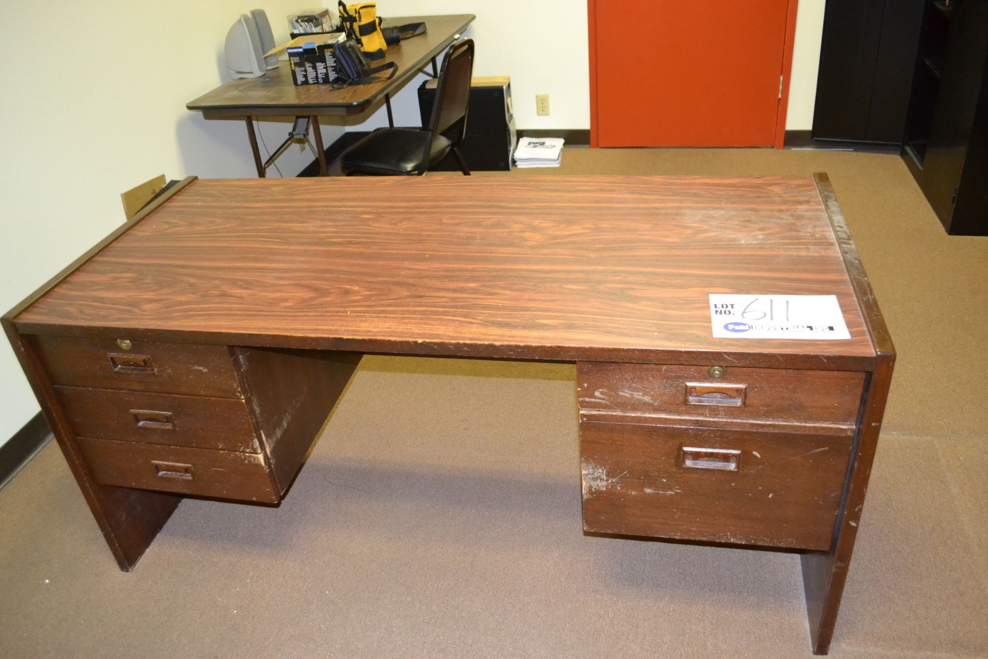 66" X 30" X 29" Tall wood desk