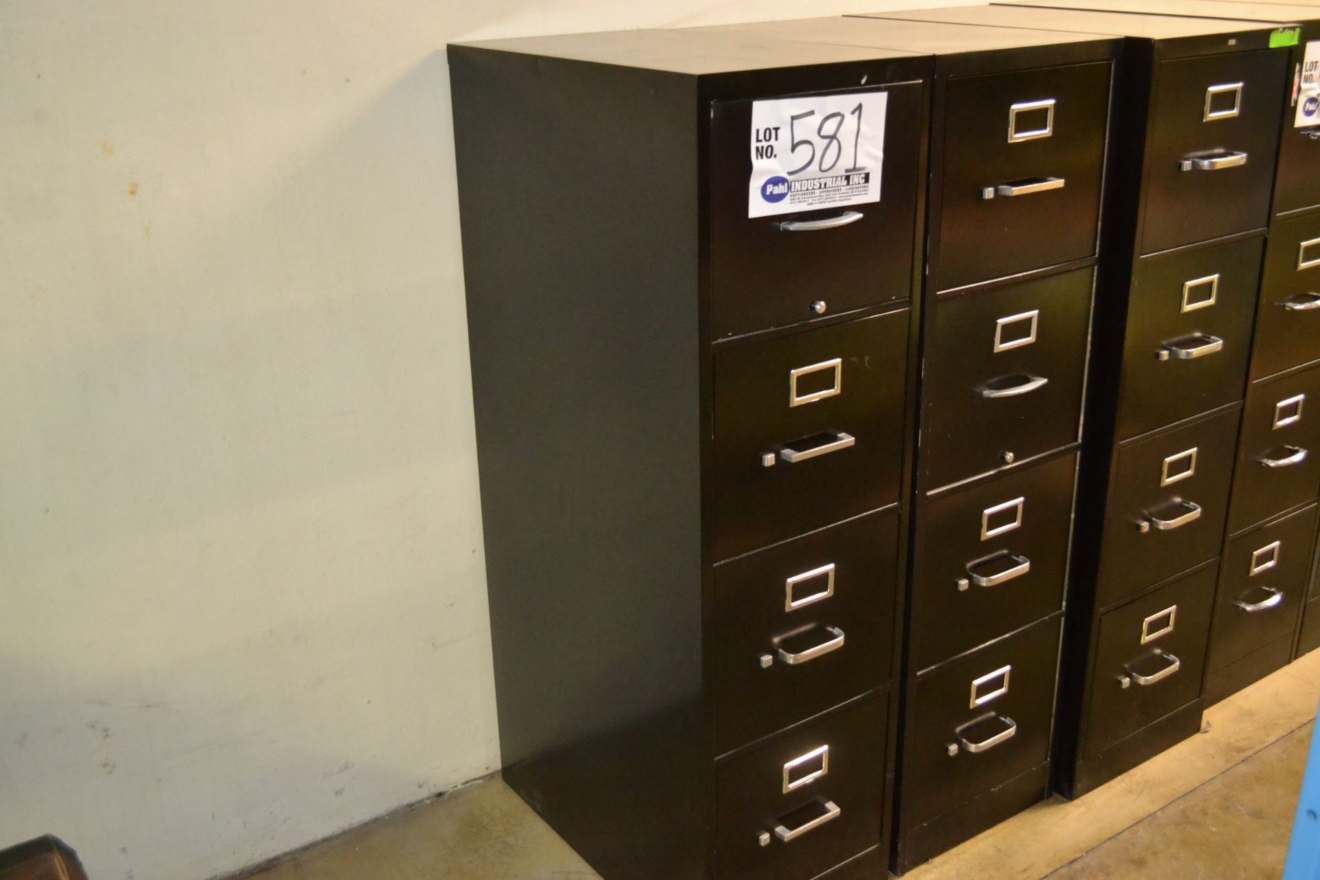 (3) 4 drawer steel filing cabinets